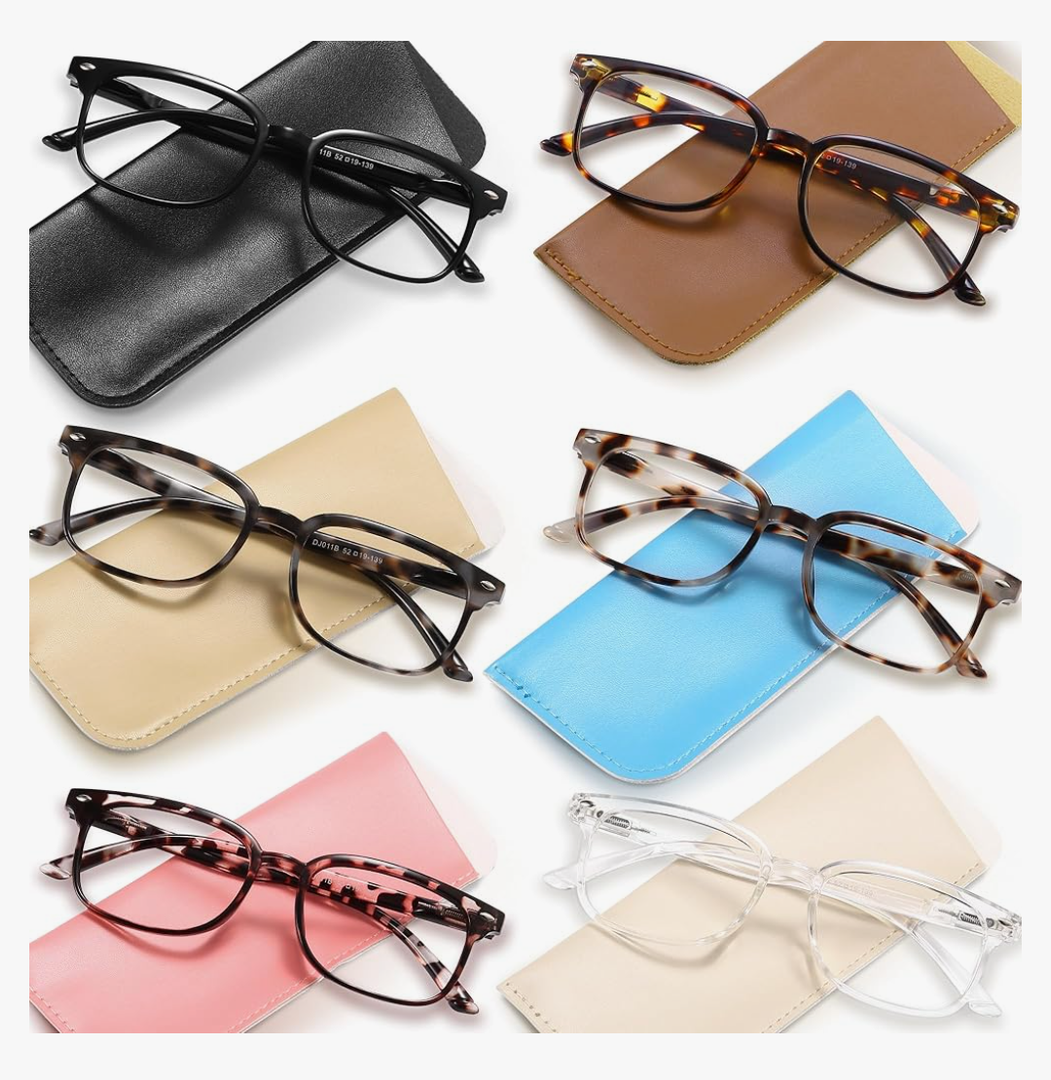 NOVIVON 6 Pack Reading Glasses for Women, Reading glasses men, Blue Light Blocking Readers, Computer eye glasses, Cheaters +2.25