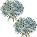 Baby's Breath Artificial Flowers Bulk 20 Pack (60pcs) Faux Baby Breath Plastic Flower Fake Gypsophila Flower Arrangement for Crafts Fake Flowers Bouquet for Wedding Centerpieces Blue Baby Breath