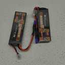 4S Lipo Battery 2Packs 14.8V Lipo Battery 6500mAh 90C Hard Case with TX Plug + EC5 Adapter Compatible with 1/5 1/6 1/7 1/8 RC Car Truck Vehicles Truggy Buggy Boat Airplane Models