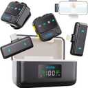 Wireless Lavalier Microphone for iPhone:JXJXQU Mic with Smart Noise Reduction, Reverb Effect, 30H+ Battery Life - Ideal for Video Recording/Podcasting/Streaming - Suitable for Vloggers and Streamers