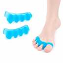 Toe Separators for Women,Toe Spacers for Bunion Relief, Hammer Toe, Plantar Fasciitis & Pedicures, Includes Metatarsal Pad Blue