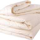 Sleep & Beyond myMerino Light 100% Organic Duvet Wool Comforter for All Seasons - Ultra Soft, Breathable, Warm & Cool - Moisture Wicking - Ivory - Full/Queen 90x90