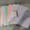 50pcs MagDurnus Hanging File Folders, Pastel Color Design,Letter Size with 1/5 Adjustable Cut Tabs, Assorted 12 Styles,Decorative,Drawer,Desk and Cabinet Use