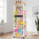 handrong Stuffed Animals Storage,Wood Stuffed Animal Holder Organizer,120+ Plushies Stuffy Storages,3-Tier Toy Storages Organizer Shelf Tower for Nursery Playroom Kidroom Living Room (Natural)