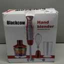 Immersion Blender Handheld for Kitchen, Emulsion Blender Handheld, 6 Speed Electric Hand Mixer with BPA Free Attachments: Chopper Bowl, Whisk, Milk Frother, Measuring Cup