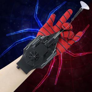 Spider Web Shooters Real, Spider Silk Launcher Wrist Toy for Kids, 8 FT Realistic Web Launcher String, Cool Gadgets String Gloves Shooters Toy for Superhero Role-Play (Black)