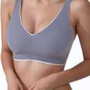 Womens Seamless Bra No Underwire Comfort Push Up Bras, Ultra Soft Wireless Training Bralette for Women T-Shirt Bra (Gray, XXXL)