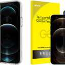 JETech for iPhone 12 Pro Max Bumper Case and Privacy Screen Protector Bundle