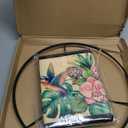 Bamboo ShadesE27 11.811.87.9inch Bamboo Lampshade,Featuring Tropical Motifs and Floral-Bird Designs.For Replacing Lampshades on Chandeliers and Floor Lamps