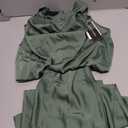 PRETTYGARDEN Women's 2 Piece Satin Outfits Summer Sleeveless Mock Neck Crop Tops and Long Skirt Dress Sets (Green, S)