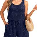 Yonique Terry Cloth Cover Ups - Hooded Cotton Swim Sun Cover-up with Zipper Pockets Beach Swimsuits, Navy Blue, L 