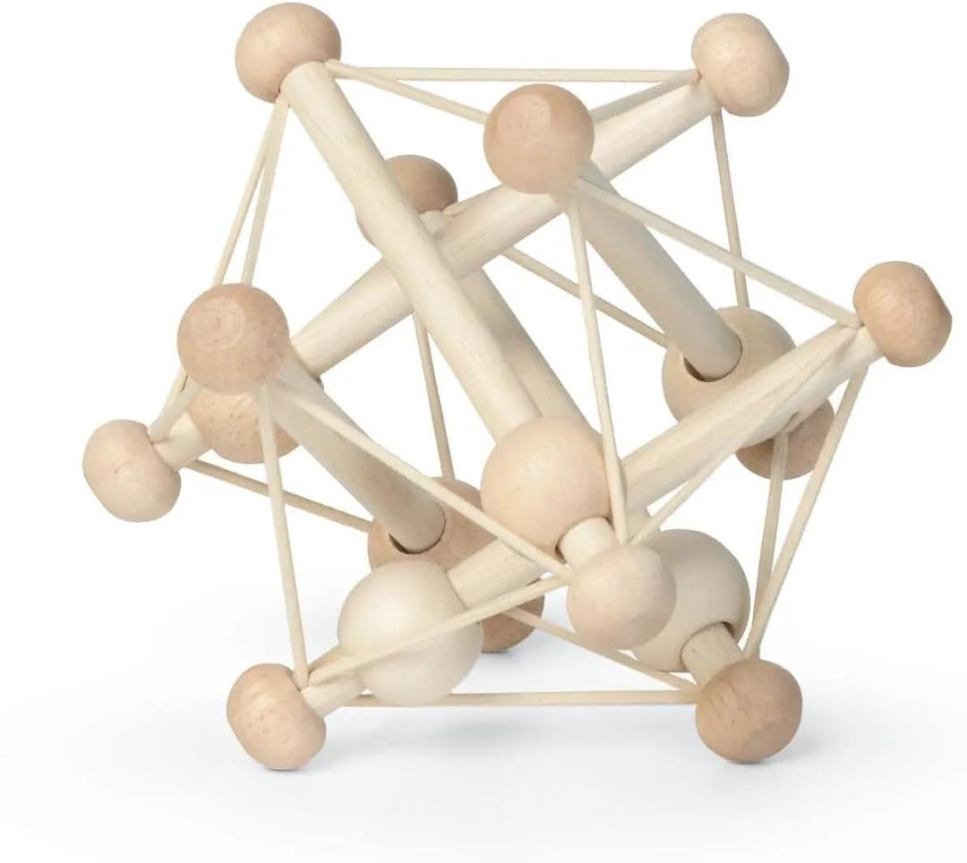 Manhattan Toy Skwish Natural Rattle and Teether Grasping Activity Toy