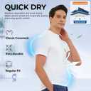 BAMBOO COOL Men's Undershirts Moisture Wicking Crewneck T Shirts, Breathable Stretch Soft Tees for Men, 6 Pack (XL)