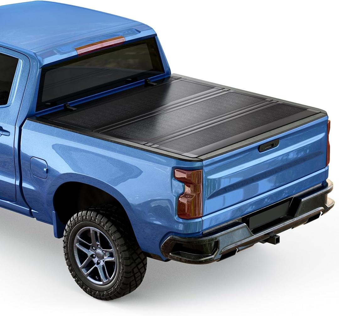 Low Profile Flip Up Truck Bed Tonneau Cover for 2019-2026 Chevy Silverado/GMC Sierra 5' 8" Bed (69.6")