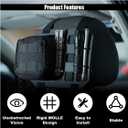 Car Headrest Organizer Rigid MOLLE Panel, Tactical Gear Seat Back Organizer, EDC Pouch Tool Gadget Holder, Backpack Insert Panel for Truck Equipment Mount Plate Modular Storage Shelf (Headrest Panel)