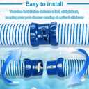 10 Pack, 39 Inch Swimming Pool Vacuum Hose Replacement, Pool Cleaner Hose fit for Zodiac and Polaris MX6 MX8 X7 T3 T5, Blue and White Twist Lock