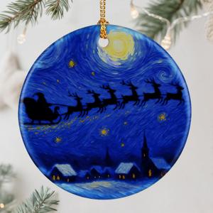 3 x Starry Night Ornament  Christmas Ornament, Christmas Tree Decor, & Perfect Holiday Decor | Art Lover Gift, Gifts for Friends and Family
