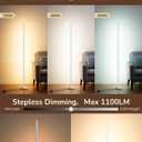EDISHINE 57.5" Corner Lamp with Remote & Foot Switch, Dimmable & 7 CCT