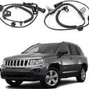 Set of 2 ABS Sensors Rear Left and Right Compatible with Dodge Caliber (07-12) FWD, Jeep Compass Patriot (07-17) FWD, 5105062AA+ 5105063AB Wheel Speed Sensor
