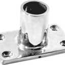 30/45/60/90 Heavy Dudy 316 Stainless Steel Boat Yacht Tube Stanchion Base Column Accessories Rectangular Base Hand Rail Fitting-1Pack (Diameter:22mm)