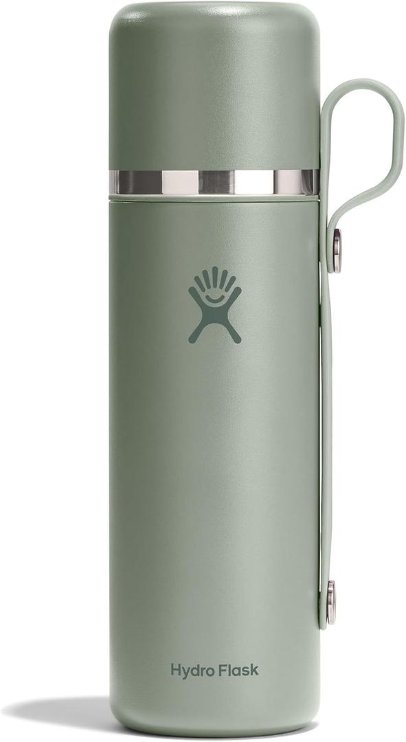 Hydro Flask Hot Flask & Cup  Insulated Stainless Steel, Hot Drink Travel Container for Coffee & Tea 28 Oz Agave Green