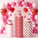 SmoothNovelty 3 Pcs Strawberry Cylinder Pedestal Stand Covers Spandex Plinth Strawberry Themed Cylinder Stand Covers for Birthday Party Wedding Shower Props Decor