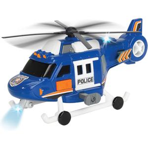 DICKIE TOYS Rescue Helicopter with Lights, Sounds & Working Winch  Rotating Rotor Toy Copter for Kids 3+, Batteries Included, Pretend Play Emergency Vehicle