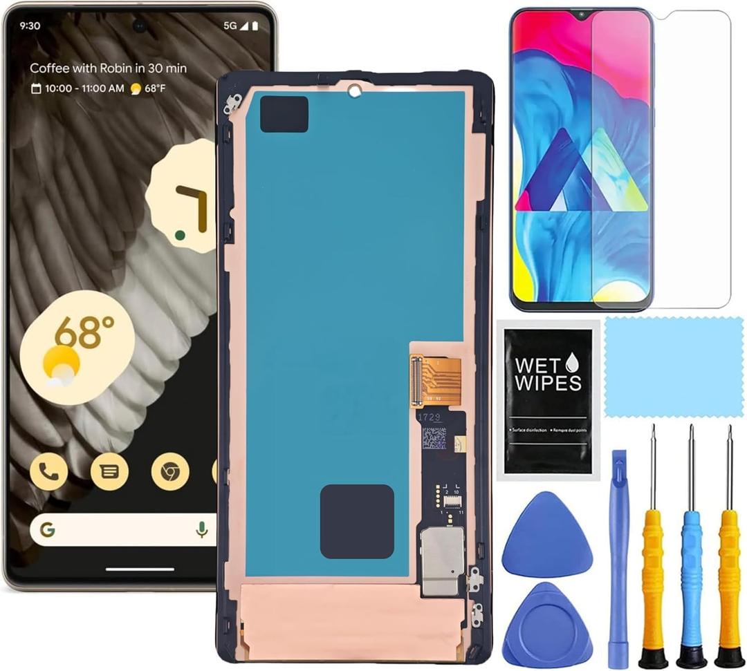 AMOLED for Google Pixel 7 Pro Screen Replacement kit for Pixel 7 Pro Screen Replacement GP4BC GE2AE LCD Display digitizer Touch Screen Assembly (Not for Pixel 7A / 7) (Black)