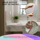 2 Pack Shower Splash Guard, Adhesive Bathtub and Sink Corner Water Guards, Clear Water Barrier with Cloud Sponge for Bathroom, Tub, Shower Stall