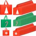 Ctosree 120 Pcs Christmas Plastic Merchandise Bags Bulk 3 Size Christmas Shopping Retail Gift Bags with Handles Snowflake Xmas Tree Candy Goodie Treat Bag for Family Business Party Favors
