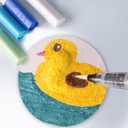 Magic 3D Foam Texture Painting Kit,Magic Puffy Paint,3D Drawing Canvas Sponge,DIY Bubble Drawing Pens Art Supplies,10Pcs Puffy Paint Paper (Round)