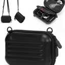 Cwatcun Carrying & Protective Case for Digital Camera with 2 Carrying Ways, Hardshell Lightweight Small Camera Sling Case Compatible with KODAK PIXPRO/Canon PowerShot/Sony DSCW800 DSCW830