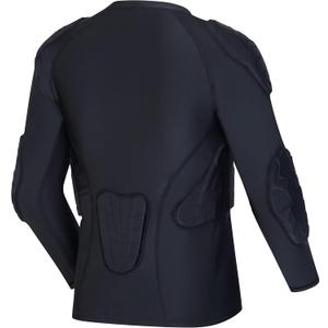 Boy's Padded Football Shirts Youth Kids' Protective Gear Set Training Suit for Basketball Football Skidding (Medium, Black)