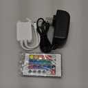 44 Key LED Strip Controller, Wireless Rectifier Control Box, IR Remote Controller, DC 12V 5A Power Supply Plug Adapter for 2835 3528 5050 RGB LED Strip Lights(2 Ports)