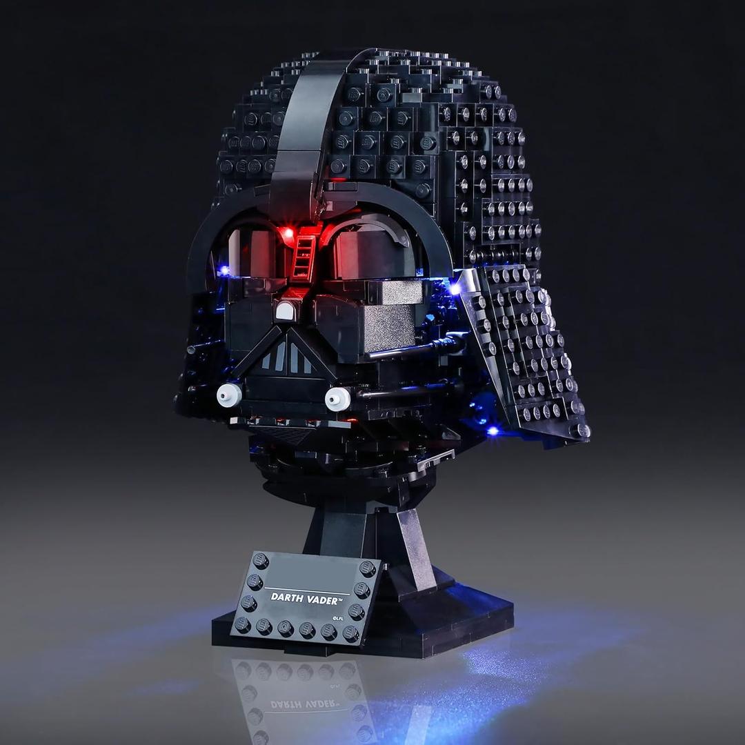 LED Light Kit for Lego Darth Vader Helmet 75304 Set, Compatible with Lego 75304 Building Blocks Model(Not Include Blocks Set)