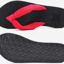 KuaiLu Flip Flops for Women with Arch Support Yoga Mat Comfortable Summer Beach Walking Thong Cushion Sandals Slip On Indoor Outdoor (5, Red Black)