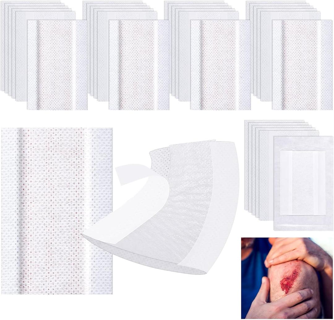 Colingmill 150 Pcs Non-stick Pads with Adhesive Tabs Easy Removal Breathable Gauze Pads 2" x 3" Non-adhesive Wound Dressing Highly Absorbent Gauze Bandages for Wounds Individually Packaged(2 x 3 Inch)