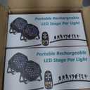 Rechargeable Par Lights 36 RGB Stage Lights, Wireless Dj Uplights Battery Powered Uplighting Sound Activated DMX Control for Wedding Dj Disco Show(2 Pack)
