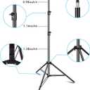 SLOW DOLPHIN Photo Video Studio 20ft (Wide) x 10ft (Tall) Heavy Duty Adjustable Width & Length Photography Backdrop Stand Background Support System Kit with Spring Clamps, Backdrop Clips, Carry Bag