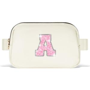 Graduation Gifts for Girls Teens Kids Daughter Sister Her - Birthday Gifts for 3 4 5 6 7 8 9 10 11 12 13 Year Old Girls,Fanny Pack Crossbody Bag Belt Bag Cute Trendy Stuff | Cream,Initial A