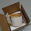 Sweejar Kitchen Canisters Ceramic Food Storage Jar, Stackable Containers with Airtight Seal Wooden Lid for Serving Ground Coffee, Tea, Sugar, Spice and More - 5 Fl Oz(White Acacia)