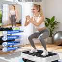 Bigzzia Vibration Plate Exercise Machine for Weight Loss 100-Speed Platform with Remote & Resistance Bands, 450 lbs Capacity Quiet Full Body Workout for Lymphatic Drainage at Home