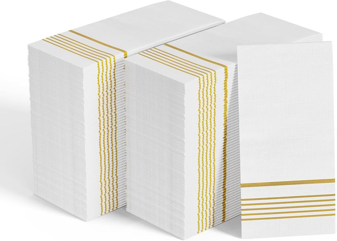 600 Pack Paper Napkins, 3-Ply Guest Towels Disposable Dinner Napkins, Soft and Absorbent Party Napkins for Thanksgiving, Bathroom,Wedding and Events