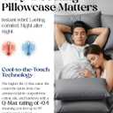 Cooling Pillow Cases for Hot Sleepers, 2 Pack Standard Size Cool Pillow Case Cover with Durable Zipper, Silky Soft & Stays Cool All Night, Gentle on Hair & Skin (Dark Grey)