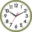 AKCISOT Wall Clock 8 Inch Silent Non-Ticking Modern Clocks Battery Operated - Analog Small Classic for Office, Home, Bathroom, Kitchen, Bedroom, School(Olive Green)