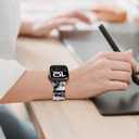 V-MORO Resin Band Compatible with Apple Watch Series 7/8/9/10/11 46mm/45mm/44mm/42mm Men Fashion Strap for iWatch Series 6/5/4/3/2/1/SE/SE 2 Lightweight Bracelet Wristband (Classic Ivory Tortoise-Black)