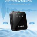 PQRQP 3 in 1 Wireless Mini Microphone for iPhone, Android, Camera,328ft Range, 18H Battery Life,High-Fidelity Audio Clip on Mic for Content Creators-Soot Black