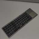 Samsers Multi-Device Foldable Bluetooth Keyboard with Touchpad Rechargeable Dual-Mode(2.4G+BTx2) Wireless Keyboard with Holder, Portable Ultra Slim Folding Keyboards for Android Windows iOS Mac OS