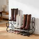 Cowboy Boot Rack 6 Pairs Horseshoe Boot Rack Cowboy Boots Storage Organizer Rustic Horseshoe Gifts Farmhouse Decor for Western Style Lovers Entryway Accessories
