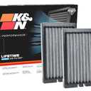 K&N LIFETIME Cabin Air Filter: Premium, Washable, Clean Air for your Cabin: Compatible with 2018-2025 JEEP: Wrangler, Gladiator, VF2064